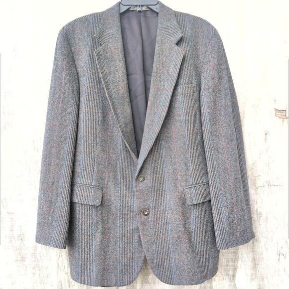 Imperial by Haggar 100% Pure Wool Tweed Tailored Suit Coat Men's 44R - Picture 1 of 9